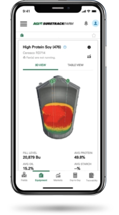 A phone displaying the Suretrack application