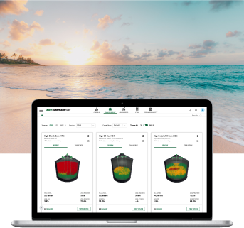 Laptop with beach background image