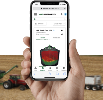 Phone with farm background image